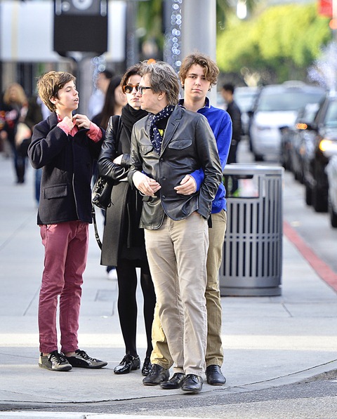 Gary Oldman in animal print scarf shopping with familyLainey Gossip ...